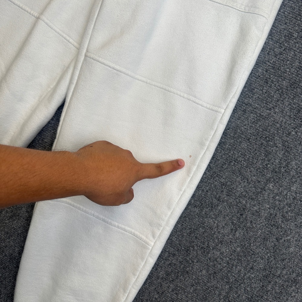 Aritzia Tna Cozy Fleece Mega Cargo Sweatpants Womens 2XS White Joggers High Rise - Picture 2 of 13